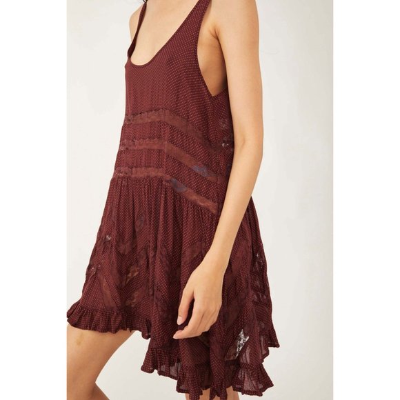 🎉LAST CHANCE🎉 NWT Free People Voile and Lace Trapeze Slip / Coconut Husk - Picture 4 of 6
